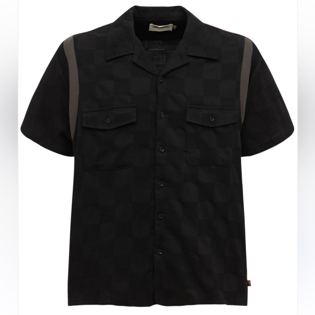 Honor The Gift Checked Short-Sleeve Bowling Shirt In Black Size Xxl New With Tag